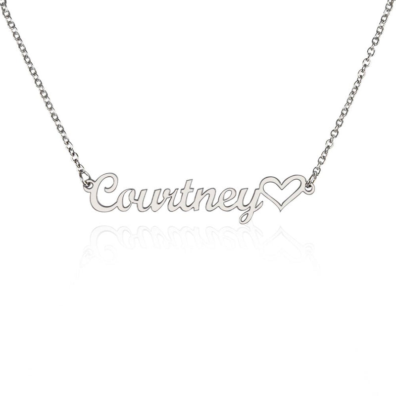 Name Necklace + Heart